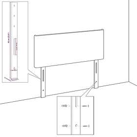 vidaXL Sänggavel med Diamantblockdesign i Taupe, 140 cm Tyg