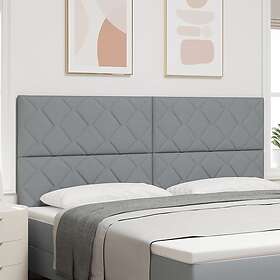vidaXL Sänggavel Diamantblock Design Ljusgrå 200 cm Polyester