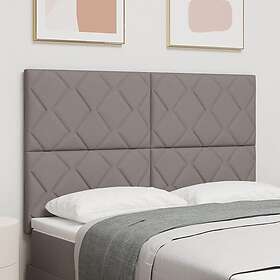 vidaXL LED-huvudgavel med diamantblockdesign i taupe 160 cm tyg, huvudgavel med diamantblockdesign i taupe 160 cm tyg