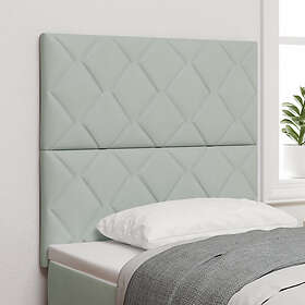 vidaXL Sänggavel Diamantblock Design Ljusgrå 90 cm Sammet, Sänggavel Diamantbloc