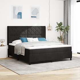 vidaXL Sänggavel med madrass Svart 180x200 cm Sammet