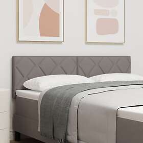 vidaXL LED Huvudgavel Diamantblock Design Taupe 144 cm Tyg, Huvudgavel Diamantbl
