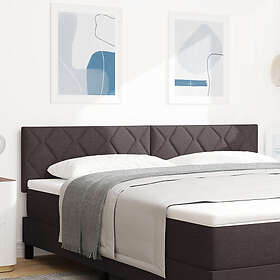 vidaXL Sänggavel Diamantblock Design Mörk Brun 180 cm Tyg