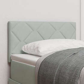 vidaXL Sänggavel Diamantblock Design Ljusgrå 80 cm Sammet