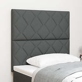 vidaXL Sänggavel Diamantblock Design Mörkgrå 100 cm Tyger, Sänggavel Diamantbloc