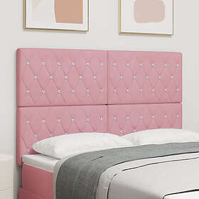 vidaXL Sänggavel Kristallknapp Tuftad Rosa 160 cm Sammet