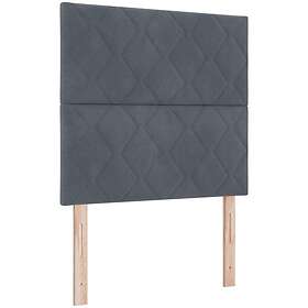 vidaXL Sänggavel Diamantblock Design Mörkgrå 90 cm Sammet, Sänggavel Diamantbloc
