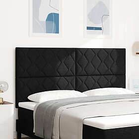 vidaXL Sänggavel Diamantblocksmönster Svart 180 cm Tyger