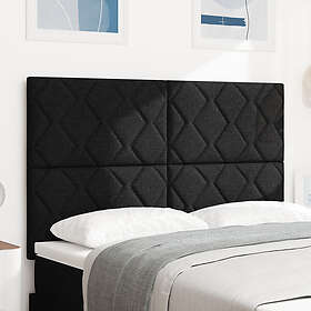 vidaXL Sänggavel Diamond Blocks Design Svart 140 cm Tyggavel