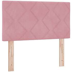 vidaXL Sänggavel med diamantblockdesign Rosa 80 cm Sammet
