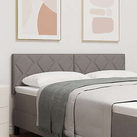 vidaXL Sänggavel Diamond Blocks Design Taupe 160 cm Tyg