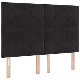 vidaXL Svart Diamantblock Design Sänggavel 140 cm Sammet