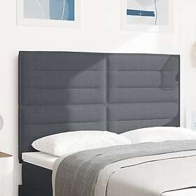 vidaXL LED Sänggavel Mörkgrå 80 cm Corduroy Tyg
