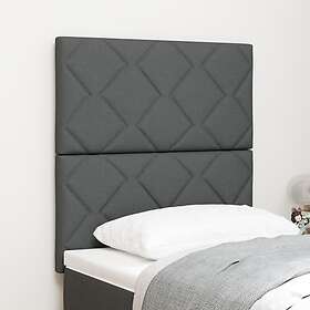 vidaXL LED Sänggavel Diamond Blocks Design Dunkelgrå 80 cm Tyg, Sänggavel Diamond Blocks Design Dunkelgrå 160 cm Tyg