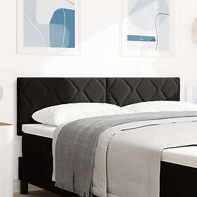 vidaXL Sänggavel Diamantblock Design Svart 140 cm Sammet