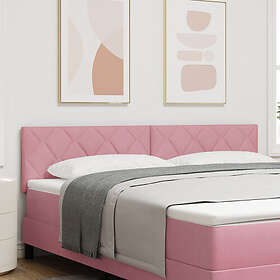 vidaXL Sänggavel Diamond Blocks Design Rosa 180 cm Sammet