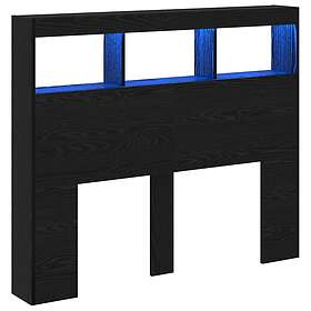 vidaXL svart ek huvudgavel svart ek konstruerat trä 120 x 17 x 102 cm