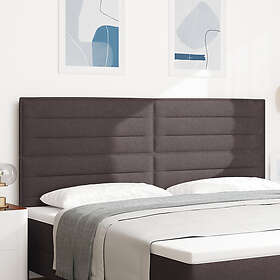 vidaXL Sänggavel Linjer Design Mörk Brun 200 cm Tyg