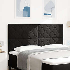 vidaXL Sänggavel Diamantblockdesign Svart 180 cm Sammet