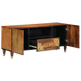 vidaXL TV-bänk 105x33x46 cm Massivt Mango
