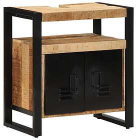 vidaXL Badrumsskåp 55x35x60 cm Massivt Grovt Trä