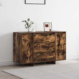 vidaXL Sideboard Rökt Ek 120x41x75 cm Konstruerat Trä
