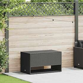 vidaXL Kuddlåda för utomhusbruk svart 100x55x55,5 cm konstrotting