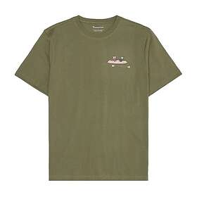 Knowledge Cotton Regular Drop-shoulder Short Sleeve Heavy Single Jersey Printed T-shirt (Herr)
