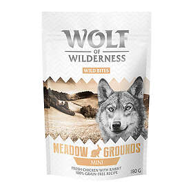 Wolf of Wilderness Snack Wild Bites 180g NY: MINI Meadow Grounds Rabbit & Chicken