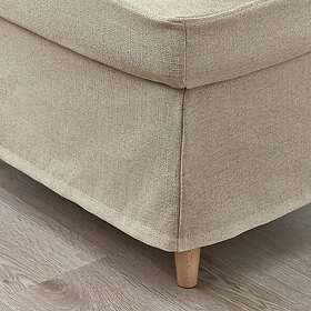IKEA STRANDMON överdrag för fotpall, naggen beige, beige