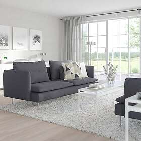 IKEA SÖDERHAMN 3-sitssoffa, gunnared mellangrå, mellangrå Höjd inklusive ryggkuddar: 83 cm