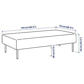 IKEA LILLEHEM 2-sitsmodul, vissle/beige trä, Vissle beige, beige Djup: 72 cm