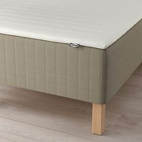 IKEA SKÅRER resårbotten med bäddmadrass, fast mörkbeige/näsfjället vit, 180x200 cm, cm 180x200 cm