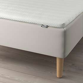 IKEA SNARUM resårbotten med bäddmadrass, medium fast beige/nisseholm vit, 90x200 cm, cm 90x200 cm