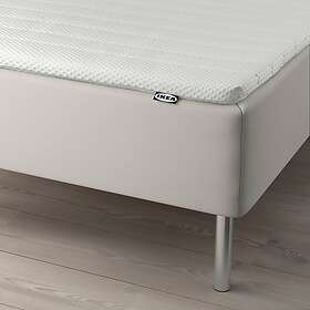 IKEA SNARUM resårbotten med bäddmadrass, medium fast beige/nisseholm vit, 80x200 cm, cm 80x200 cm