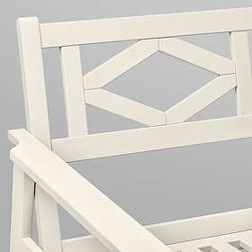 IKEA BONDHOLMEN utefåtölj, utomhus, vit/beige Bredd: 77 cm