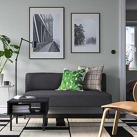 IKEA LILLEHEM 2-sitsmodul, gunnared/mörkgrå metall, Gunnared mörkgrå, mörkgrå Djup: 76 cm