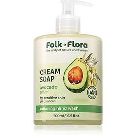 Folk & Flora Avocado Olive Softening Hand Wash 500ml