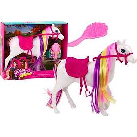 Lean Toys Hästfigur Vit Häst Sadel Stall Gård Söt Häst