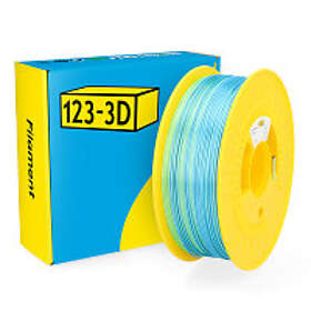 123-3D PLA Filament Aquamarine 1,75mm 1kg Satin Rainbow