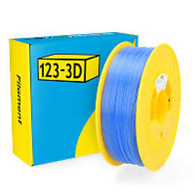 123-3D PLA Filament Blå 1,75mm 1kg Transparent