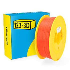123-3D PLA Filament Röd 1,75mm 1kg Transparent