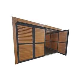 Pour Lot de 2 panneaux ouvrants repliables pergola Green Outside 4m bois