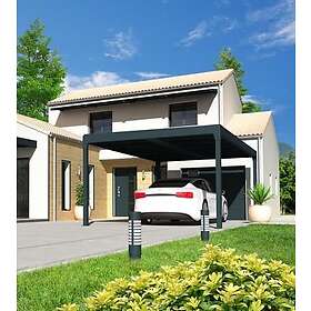 Pergola solaire autoportante aluminium gris 3,49 x 3,5 m Sunstyl