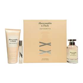 Abercrombie & Fitch Authentic Woman Parfymset (100ml edp, 15ml edp, 200ml parfym