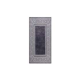 KM Home Bordeaux Wiltonmatta 80x200 cm Oval Charcoal Wiltonmattor Svart