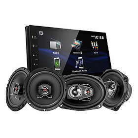 Kenwood DMX129BT & Bass Habit REBEL-högtalare