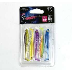 Fox Rage Slick Shad 7 cm 2,75'' UV mixed colour pack 5-pack (Färg: Mörkt vatten)