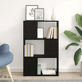 vidaXL Underhållningscenter Svart Ek Konstruerat trä 60 x 24 x 94 cm