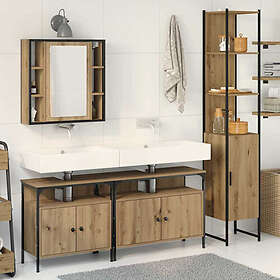 vidaXL 4-delat badrumsmöbelset Artisan Oak Konstruerat trä